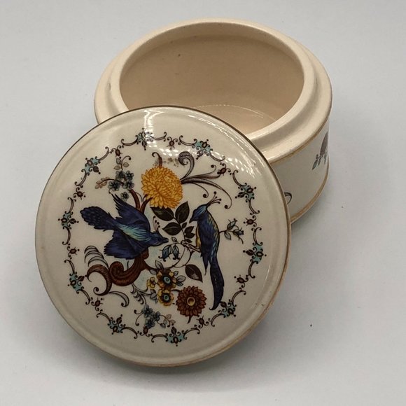Vintage Sadler England Fine China Trinket Box Birds of Paradise Numbered - Picture 5 of 10